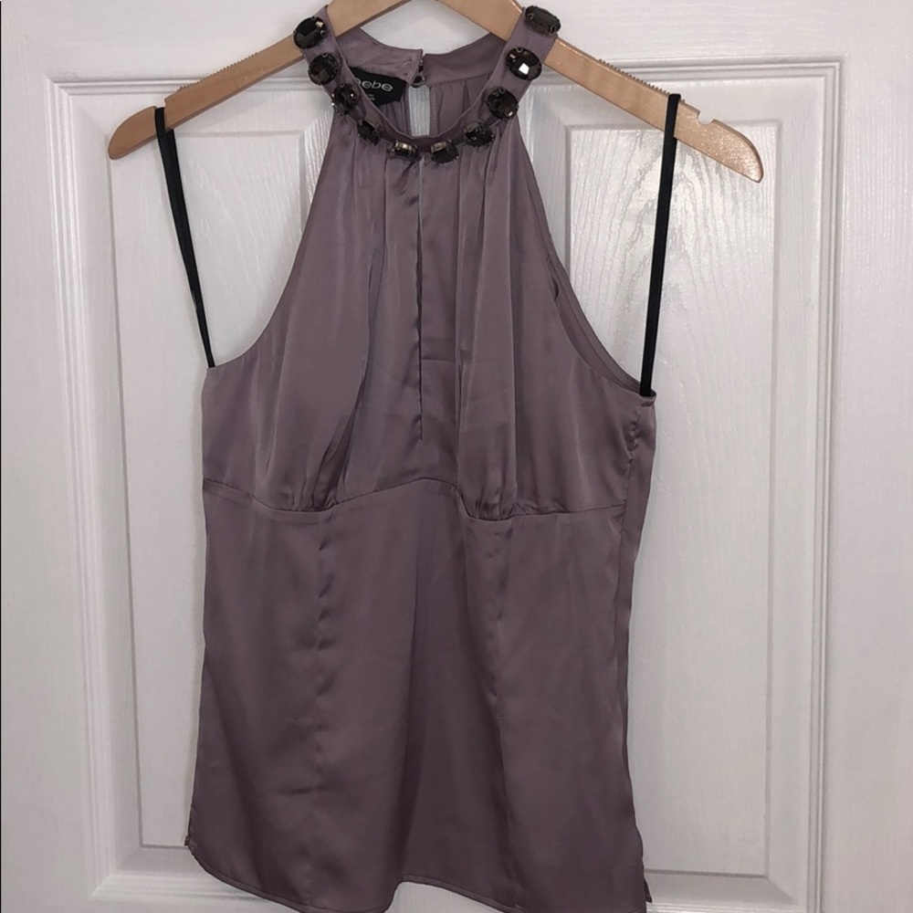 Bebe Beaded Halter NWOT
